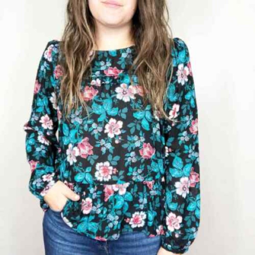 LOFT Floral Print Blouse